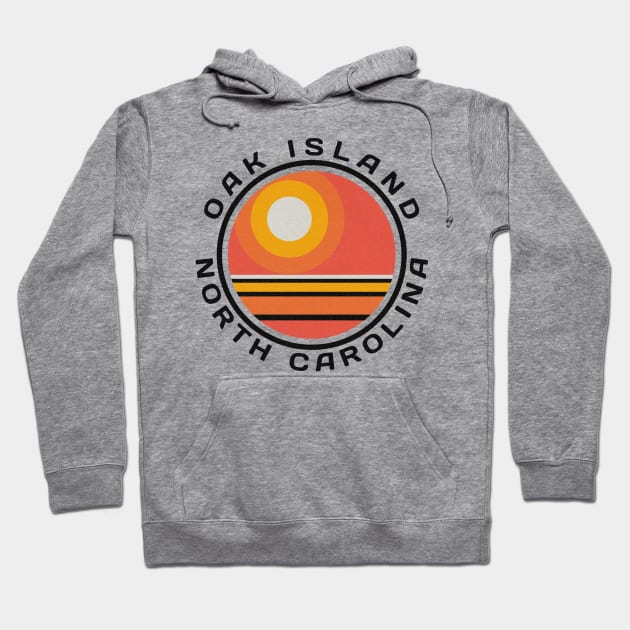 Oak Island, NC Summertime Vacationing Sunrise Hoodie by Contentarama